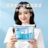 Travel portioning bottle set, portable personal care empty bottle with fluffy clip, lotion spray bottle, macaron storage box, business trip and travel portioning tools details Picture